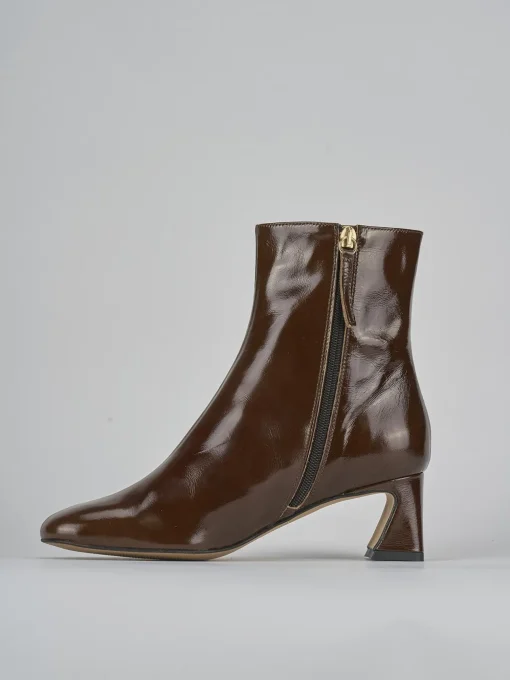 Stivaletti tacco 5cm vernice testa