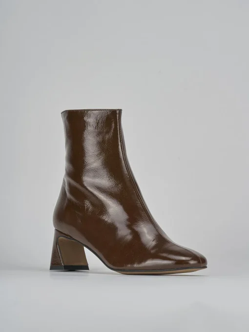 Stivaletti tacco 5cm vernice testa