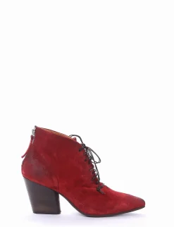 Stivaletto allacciato tacco 7 cm rosso
