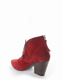 Stivaletto allacciato tacco 7 cm rosso