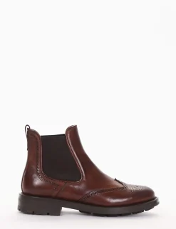 Stivaletto chelsea boot Tacco 2 cm cuoio