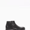 Stivaletto con fondo cuoio e soletto in vera pelle nero