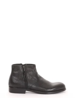 Stivaletto con fondo cuoio e soletto in vera pelle nero