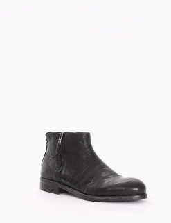 Stivaletto con fondo cuoio e soletto in vera pelle nero