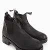 Stivaletto con fondo gomma flessibile e soletto in vera pelle nero