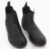 Stivaletto con fondo gomma flessibile e soletto in vera pelle nero