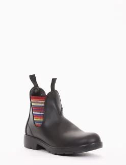 Stivaletto con fondo gomma flessibile e soletto in vera pelle multicolor