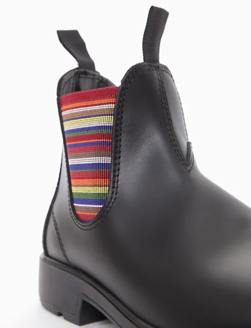 Stivaletto con fondo gomma flessibile e soletto in vera pelle multicolor