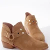 stivaletto stile texano tacco 3 cm cuoio