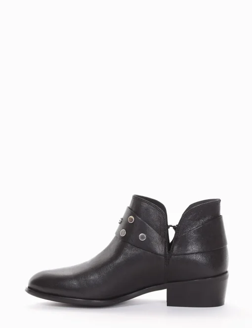 stivaletto stile texano tacco 3 cm nero