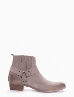 stivaletto tacco 3 cm beige