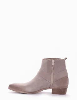 stivaletto tacco 3 cm beige