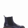 stivaletto tacco 2 cm blu