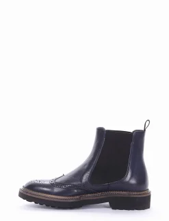 stivaletto tacco 2 cm blu
