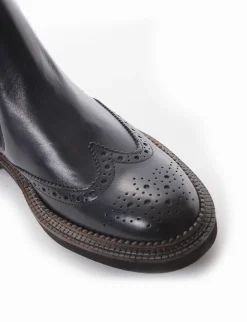 stivaletto tacco 2 cm blu