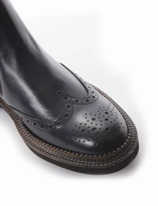 stivaletto tacco 2 cm blu