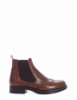 stivaletto tacco 2 cm cuoio