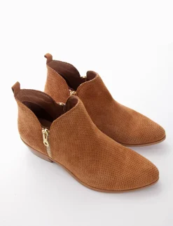stivaletto tacco 4 cm cuoio