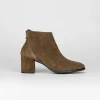 stivaletto tacco 5 cm cuoio