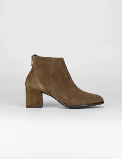 stivaletto tacco 5 cm cuoio