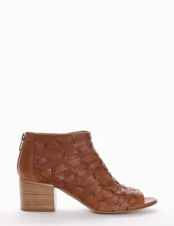 stivaletto tacco 5 cm cuoio