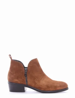 stivaletto tacco 3 cm cuoio
