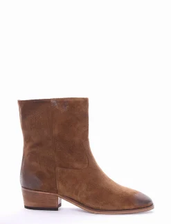 stivaletto tacco 5 cm cuoio