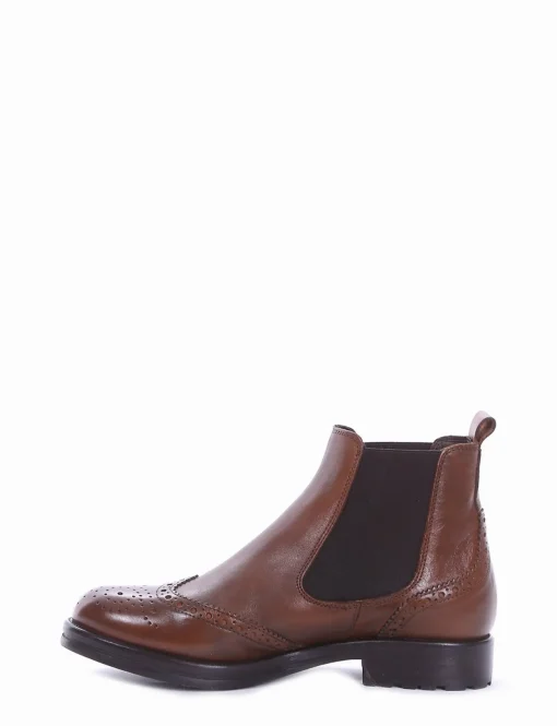 stivaletto tacco 2 cm cuoio