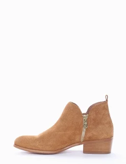 stivaletto tacco 4 cm cuoio