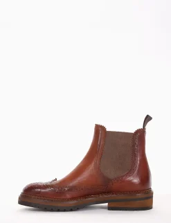 stivaletto tacco 2 cm cuoio