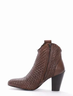 stivaletto tacco 8 cm cuoio