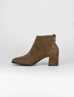stivaletto tacco 5 cm cuoio