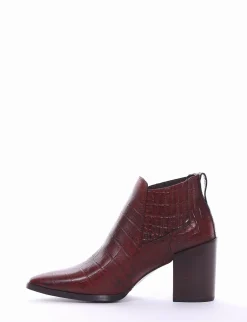 stivaletto tacco 8 cm cuoio
