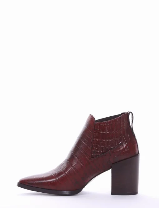 stivaletto tacco 8 cm cuoio