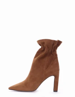 stivaletto tacco 10 cm cuoio