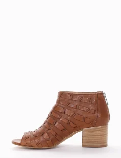 stivaletto tacco 5 cm cuoio