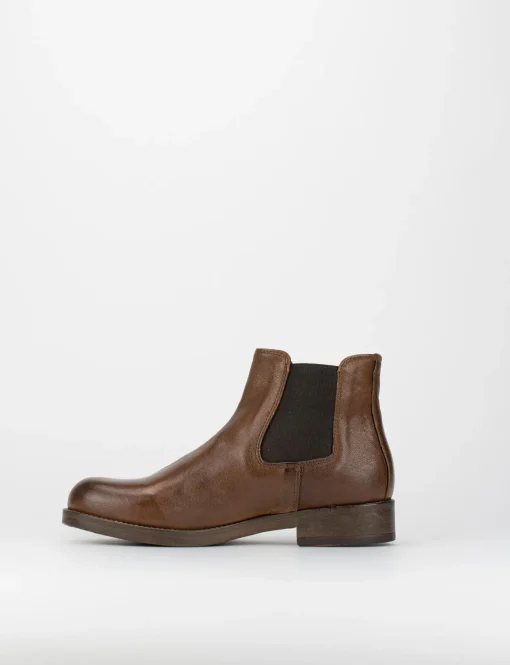 stivaletto tacco 2 cm cuoio