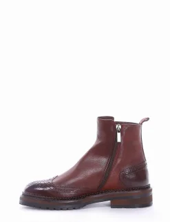stivaletto tacco 2 cm cuoio
