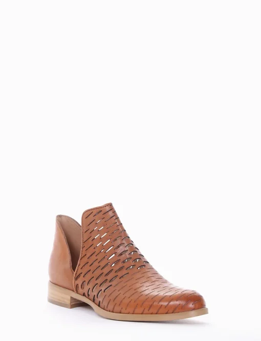 stivaletto tacco 2 cm cuoio