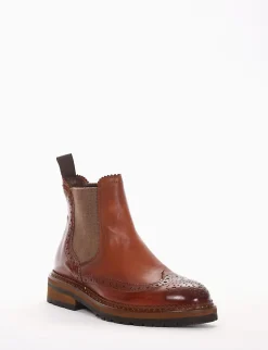 stivaletto tacco 2 cm cuoio