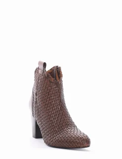 stivaletto tacco 8 cm cuoio