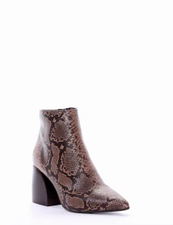 stivaletto tacco 5 cm cuoio