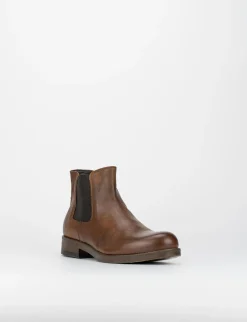 stivaletto tacco 2 cm cuoio