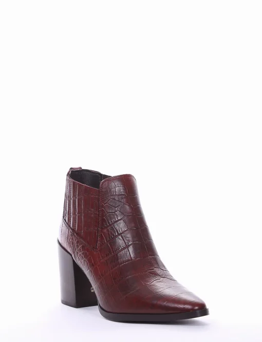 stivaletto tacco 8 cm cuoio
