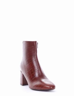 stivaletto tacco 6 cm cuoio