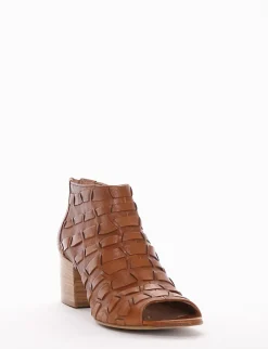 stivaletto tacco 5 cm cuoio