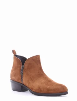 stivaletto tacco 3 cm cuoio