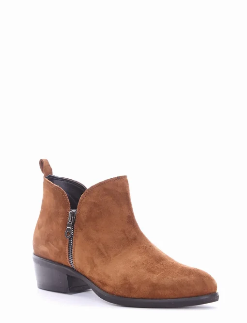 stivaletto tacco 3 cm cuoio