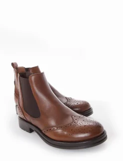 stivaletto tacco 2 cm cuoio