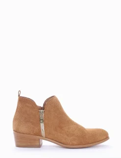 stivaletto tacco 4 cm cuoio